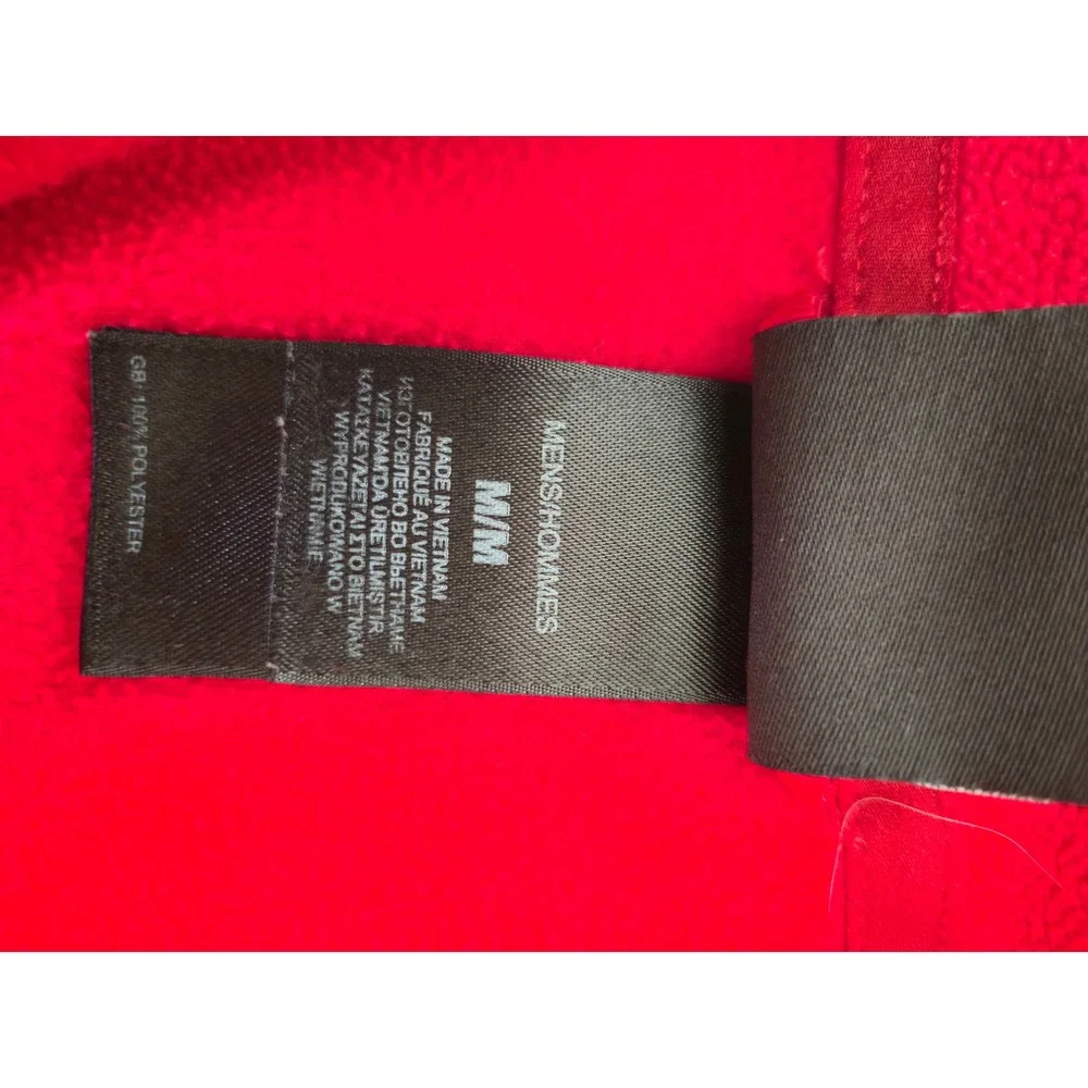 The North Face TKA 100 Classic Trinity 1/4 Zip Pullover Fleece Red Grey M EUC